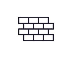 Single line icon of brick on isolated white background. High quality editable stroke for mobile apps, web design, websites, online shops etc. vector