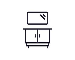 lavabo vector línea icono. prima calidad logo para web sitios, diseño, en línea tiendas, compañías, libros, anuncios negro contorno pictograma aislado en blanco antecedentes