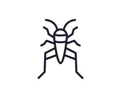Bug concept. Single premium editable stroke pictogram perfect for logos, mobile apps, online shops and web sites. Vector symbol isolated on white background.