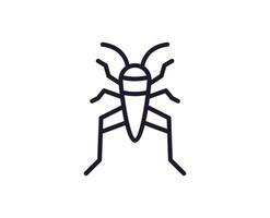 Bug concept. Single premium editable stroke pictogram perfect for logos, mobile apps, online shops and web sites. Vector symbol isolated on white background.