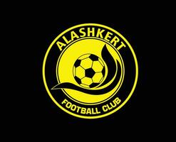 FC Alashkert Logo Club Symbol Armenia League Football Abstract Design Vector Illustration With Black Background