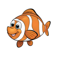 Fish Hand Drawn Cartoon Style Illustration AI Generated png