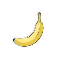 Banana Hand Drawn Cartoon Style Illustration AI Generated png
