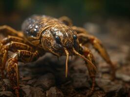 escorpión retrato creado con generativo ai tecnología foto