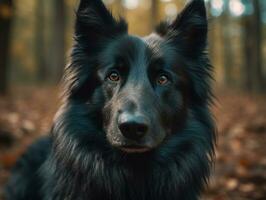 Belgian Sheepdog dog created with Generative AI technology photo