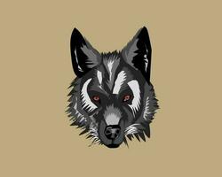 Unique vector wolf design. Abstract wolf head vector art that is dashing and brave.