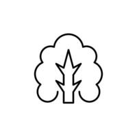 Deciduous Tree Minimalistic Line Icon. Vector Illustration for web sites, apps, design, banners and other purposes