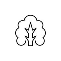 Deciduous Tree Minimalistic Line Icon. Vector Illustration for web sites, apps, design, banners and other purposes