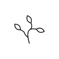 Deciduous Tree Minimalistic Vector Line Icon. Vector Illustration for web sites, apps, design, banners and other purposes