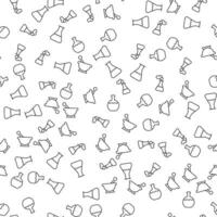 Laboratory Bulb and Mortar and Pestle Seamless Pattern. Perfect for web sites, postcards, wrappers, stores, shops vector