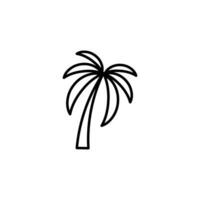 Tropical Tree Minimalistic Vector Outline Sign. Vector Illustration for web sites, apps, design, banners and other purposes