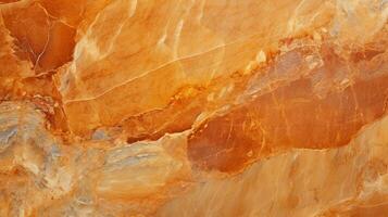 Vibrant orange marbled stone texture wallpaper with ample copy space photo