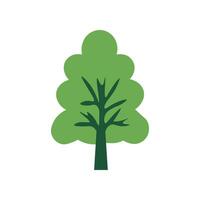 Green Tree Colour Icon in Flat Style. Suitable for infographics, books, banners and other designs vector