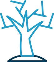 diseño de icono de vector de árbol seco