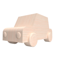 The wood car for ecological concept 3d rendering png