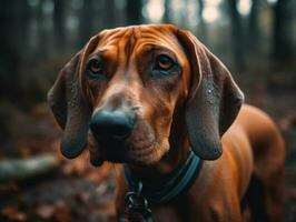 sabueso perro creado con generativo ai tecnología foto