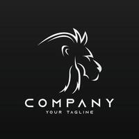 Minimal lion or tiger Logo vector template