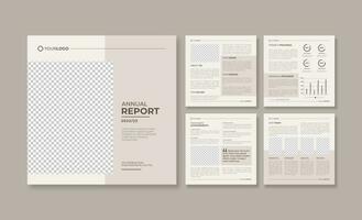 Annual report company presentation social media post template vector