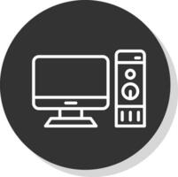 Desktop Computer Vector Icon Design