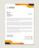 Modern corporate letterhead template design. Creative and Professional business letterhead design  template. Letterhead template in flat style vector