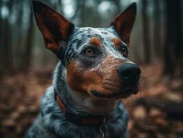 Australian Cattle dog created with Generative AI technology photo