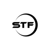 STF letra logo diseño, inspiración para un único identidad. moderno elegancia y creativo diseño. filigrana tu éxito con el sorprendentes esta logo. vector