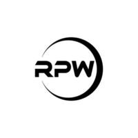 rpw letra logo diseño, inspiración para un único identidad. moderno elegancia y creativo diseño. filigrana tu éxito con el sorprendentes esta logo. vector