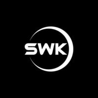 swk letra logo diseño, inspiración para un único identidad. moderno elegancia y creativo diseño. filigrana tu éxito con el sorprendentes esta logo. vector