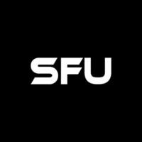 SFU Letter Logo Design, Inspiration for a Unique Identity. Modern Elegance and Creative Design. Watermark Your Success with the Striking this Logo. vector
