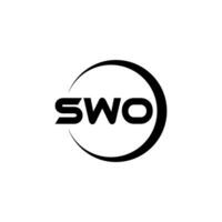 SWO Letter Logo Design, Inspiration for a Unique Identity. Modern Elegance and Creative Design. Watermark Your Success with the Striking this Logo. vector