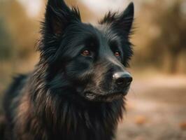 Belgian Sheepdog dog created with Generative AI technology photo