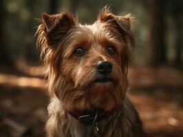 Australian Terrier dog created with Generative AI technology photo