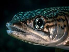 Barracuda portrait created with Generative AI technology photo