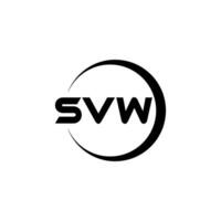 svw letra logo diseño, inspiración para un único identidad. moderno elegancia y creativo diseño. filigrana tu éxito con el sorprendentes esta logo. vector