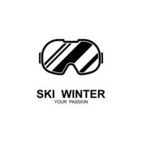 ski logo vector icon illustration design