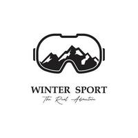 esquí logo vector icono ilustración diseño