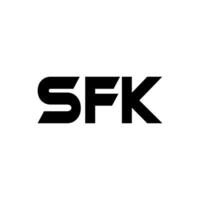 SFK Letter Logo Design, Inspiration for a Unique Identity. Modern Elegance and Creative Design. Watermark Your Success with the Striking this Logo. vector