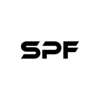 spf letra logo diseño, inspiración para un único identidad. moderno elegancia y creativo diseño. filigrana tu éxito con el sorprendentes esta logo. vector