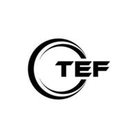 tef letra logo diseño, inspiración para un único identidad. moderno elegancia y creativo diseño. filigrana tu éxito con el sorprendentes esta logo. vector