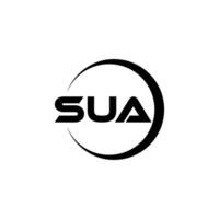 SUA Letter Logo Design, Inspiration for a Unique Identity. Modern Elegance and Creative Design. Watermark Your Success with the Striking this Logo. vector