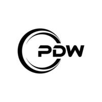 pdw letra logo diseño, inspiración para un único identidad. moderno elegancia y creativo diseño. filigrana tu éxito con el sorprendentes esta logo. vector