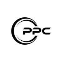 ppc letra logo diseño, inspiración para un único identidad. moderno elegancia y creativo diseño. filigrana tu éxito con el sorprendentes esta logo. vector