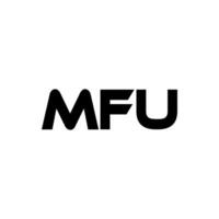mfu letra logo diseño, inspiración para un único identidad. moderno elegancia y creativo diseño. filigrana tu éxito con el sorprendentes esta logo. vector