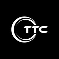 ttc letra logo diseño, inspiración para un único identidad. moderno elegancia y creativo diseño. filigrana tu éxito con el sorprendentes esta logo. vector