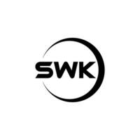 swk letra logo diseño, inspiración para un único identidad. moderno elegancia y creativo diseño. filigrana tu éxito con el sorprendentes esta logo. vector