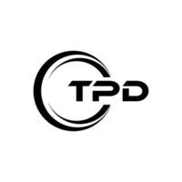 tpd letra logo diseño, inspiración para un único identidad. moderno elegancia y creativo diseño. filigrana tu éxito con el sorprendentes esta logo. vector