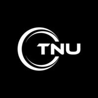 tnu letra logo diseño, inspiración para un único identidad. moderno elegancia y creativo diseño. filigrana tu éxito con el sorprendentes esta logo. vector