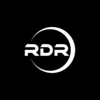 RDR Letter Logo Design, Inspiration for a Unique Identity. Modern Elegance and Creative Design. Watermark Your Success with the Striking this Logo. vector