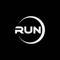 RUN Letter Logo Design, Inspiration for a Unique Identity. Modern Elegance and Creative Design. Watermark Your Success with the Striking this Logo. vector