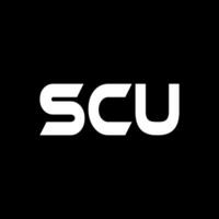 SCU Letter Logo Design, Inspiration for a Unique Identity. Modern Elegance and Creative Design. Watermark Your Success with the Striking this Logo. vector